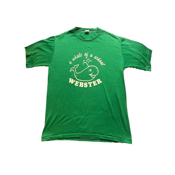 Tops - VTG‎ Whale Shirt Womens Medium Green School Webster Single Stitch 70s Ladies
